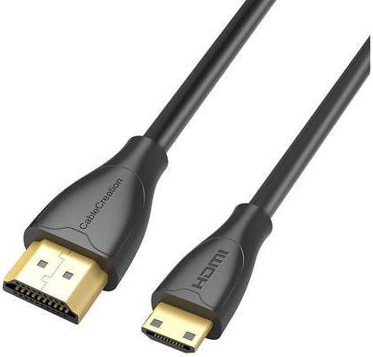 BUCIER Mini HDMI to HDMI Cable, 4K HDMI to mini HDMI 2.0 Bidirectional High Speed Adapter, for Graphics Card,HDTV,Tablet,Camera,S.ony HDR-XR50,6ft