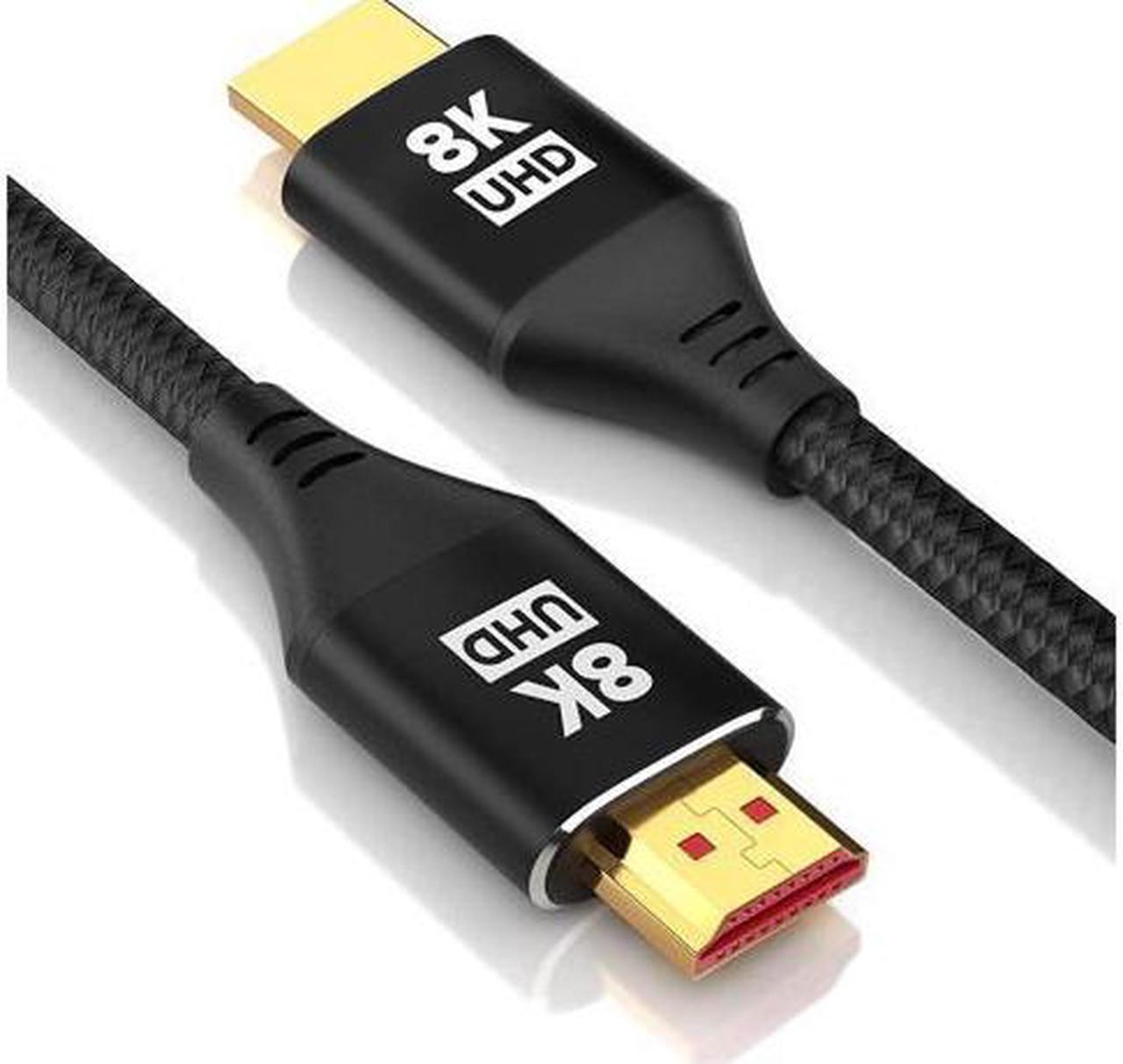 BUCIER 8K HDMI 2.1 Cable 3.3FT Kelink 48Gbps Ultra High Speed Black Braided HDMI Cord - Get 4k @ 120Hz On PS5 & Xbox Series X - Supports 8k @ 60Hz HDR eArc Dolby Vision & More