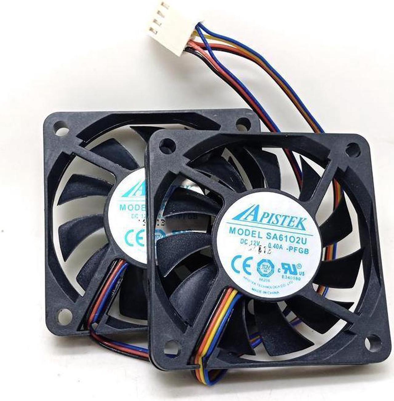 BUCIER set of 2 fans Shuttle XH170V Slim PC Computer APISTEK SA61O2U SA6102U PFGA 6010 slim 60x60x10mm 60mm 6CM 4Pin Cooling Fan