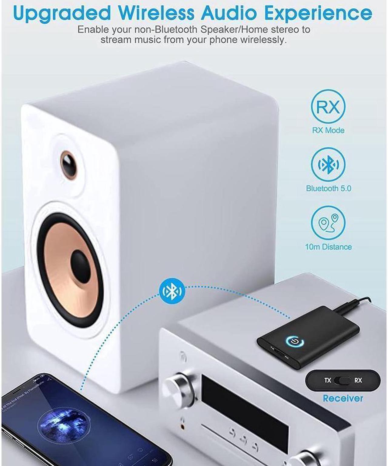Alt view image 6 of 7 - BUCIER 2-in-1 Bluetooth 5.0 Transmitter Receiver with 3.5mm Jack Aux for TV PC Home Car Sound System