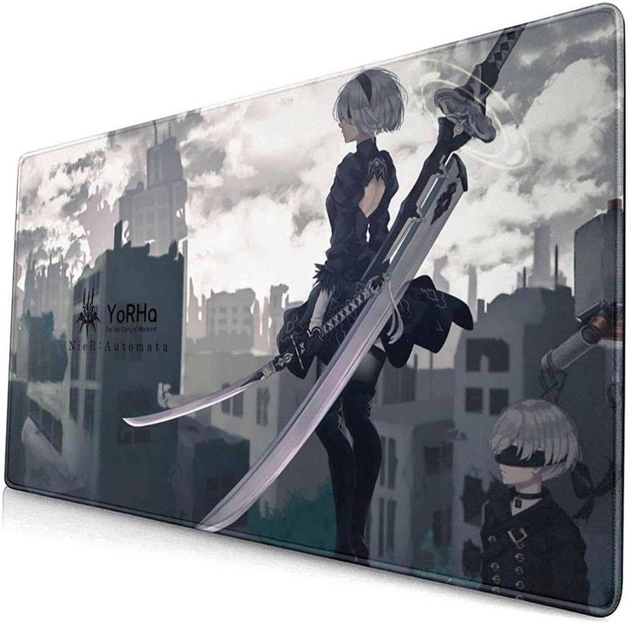 BUCIER Large Mouse Pad, Extended Gaming Mousepad Non-Slip Base Keyboard Pad,Desk Mat 24" x 14" in, Anime Mouse Pad