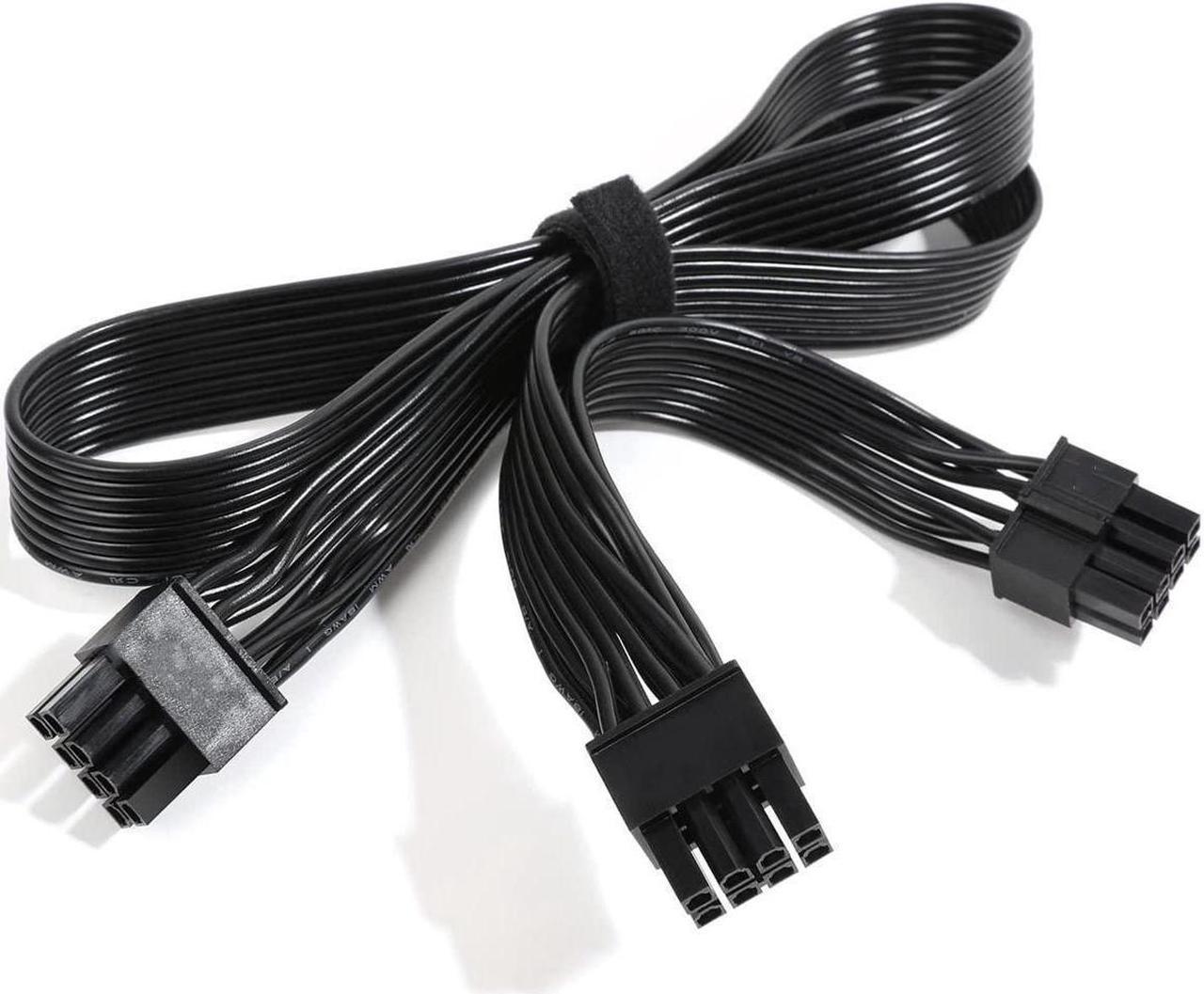 PSU CPU 8 Pin to Dual 8 (4+4) Pin EPS Cable Male to Male CPU Power Cable for Seasonic Focus Prime  ROG Thor Strix Modular Power Supply (70cm+15cm)