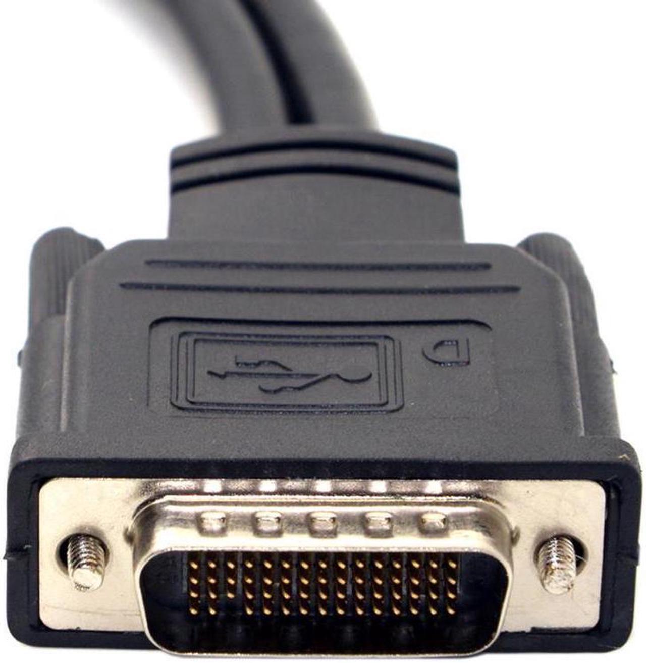 Alt view image 3 of 3 - BUCIER DMS-59 Male to DVI 24+5 Female & VGA RG 15pin Female Splitter Extension 15cm