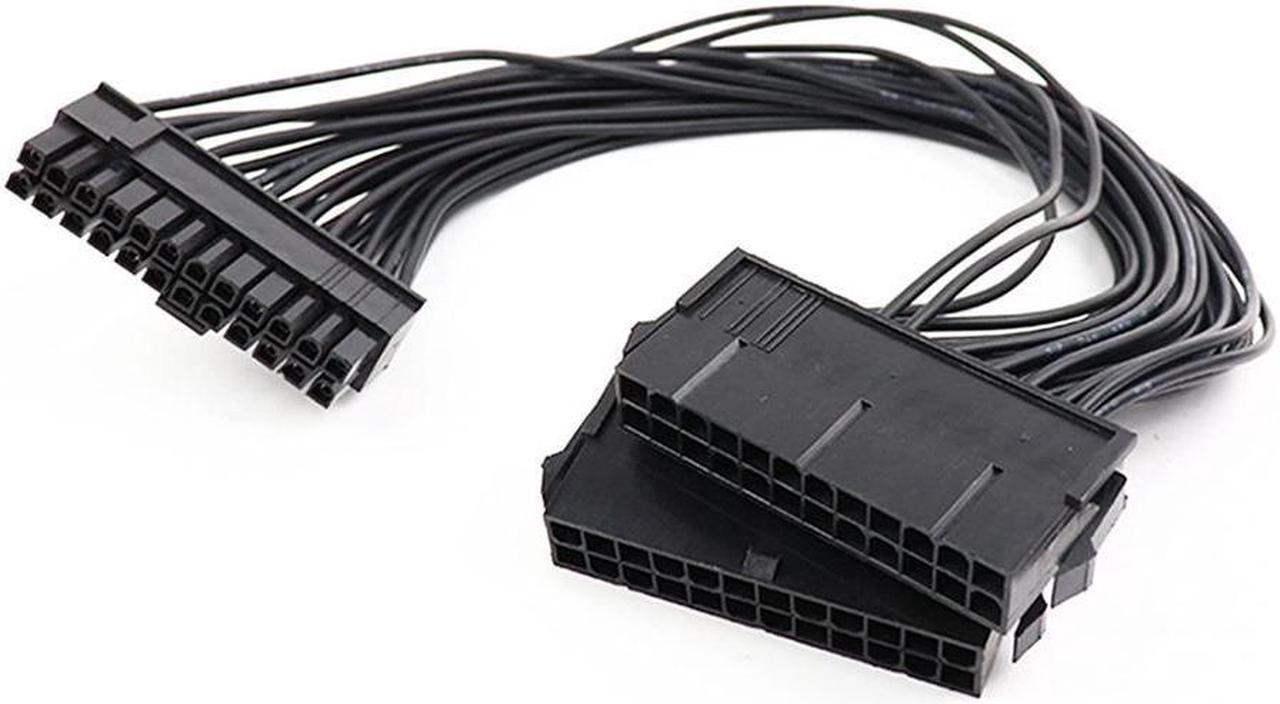 BUCIER Dual Psu Power Supply 24 Pin Extension Cable For Atx Motherboard,24 Pin 20 + 4 Dual Multiple Psu Power Supply Cable Sp Adapter Extension Kit