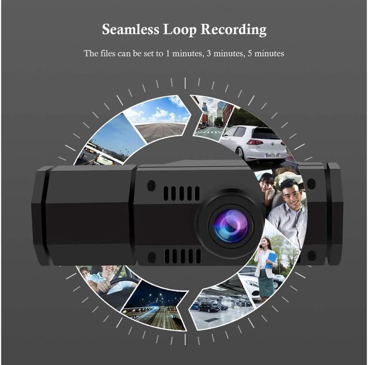 Alt view image 4 of 7 - BUCIER Upgraded Dual Dash Cam, FHD 1080P Front and Interior Dual Dash Cameras IR Night Vision Dashcam for Car/ Taxi Loop-Recording, G-Sensor& Parking Mode