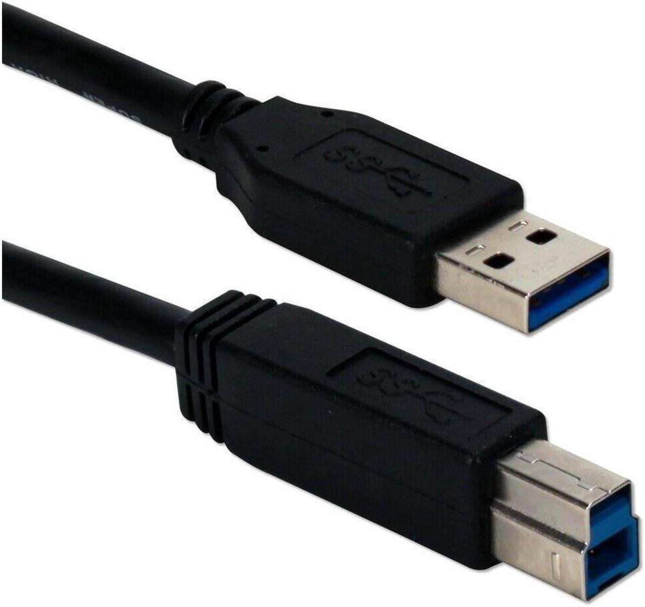 BUCIER 15 Ft USB 3.0/3.1 Compliant 5Gbps Type A Male to B Male Black Cable