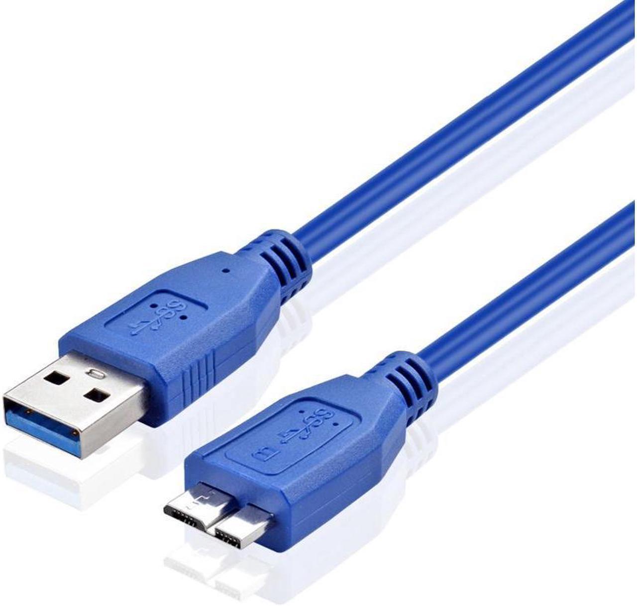 BUCIER 1M/3FT Blue USB 3.0 Type A Male To Micro B Male Superspeed Cable Adapter