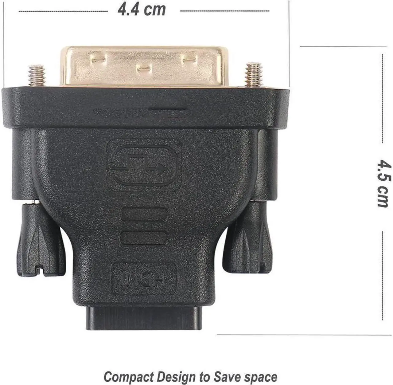 Alt view image 4 of 4 - BUCIER DVI to HDMI, Bidirectional DVI (DVI-D) to HDMI Male to Female Adapter with Gold-Plated Cord 2 Pack