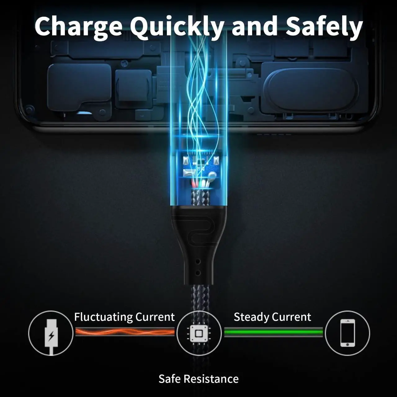 Alt view image 4 of 7 - BUCIER USB C Cable Right Angle Short, 1.5ft 240W USB C to USB C Cable, 90 Degree USB C Charger Cable Fast Charging Type C to Type C Cable Compatible with MacBook & iPad Pro & Samsung