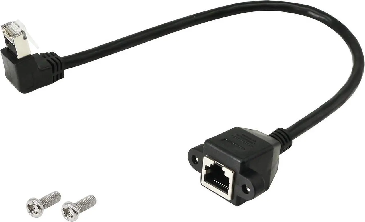 Main image of BUCIER RJ45 Ethernet Adapter Cable - 90 Degree Upward Male to Female Switch Adapter for CAT 5/CAT 6 LAN Socket Connector (Upward)