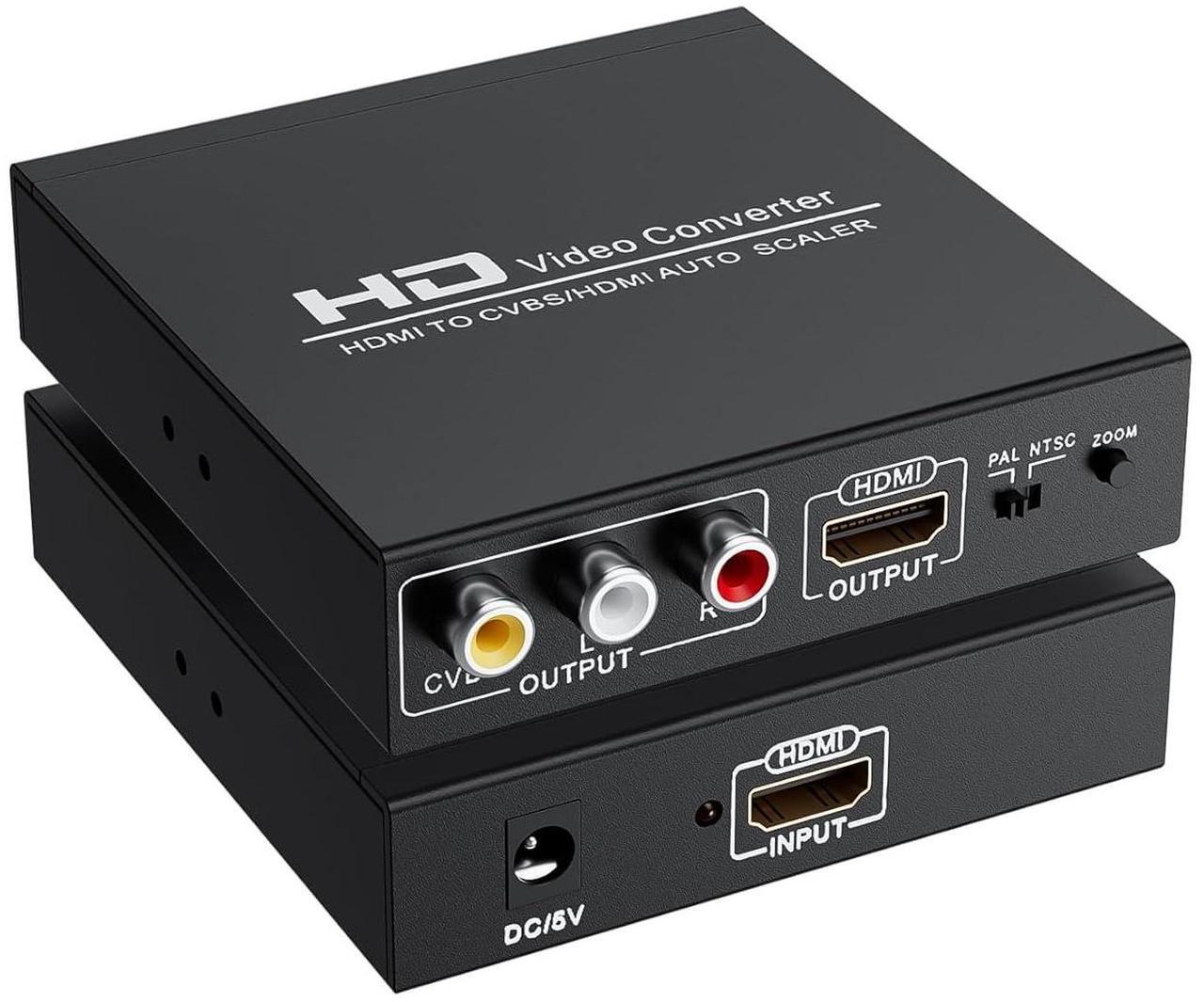 Main image of BUCIER Adapter Converter Fits for HDMI to RCA & AV 3RCA CVBS Composite Video Audio, Support PAL/NTSC, Compatible with PC, Laptop, Xbox, TV, Camera, Monitor