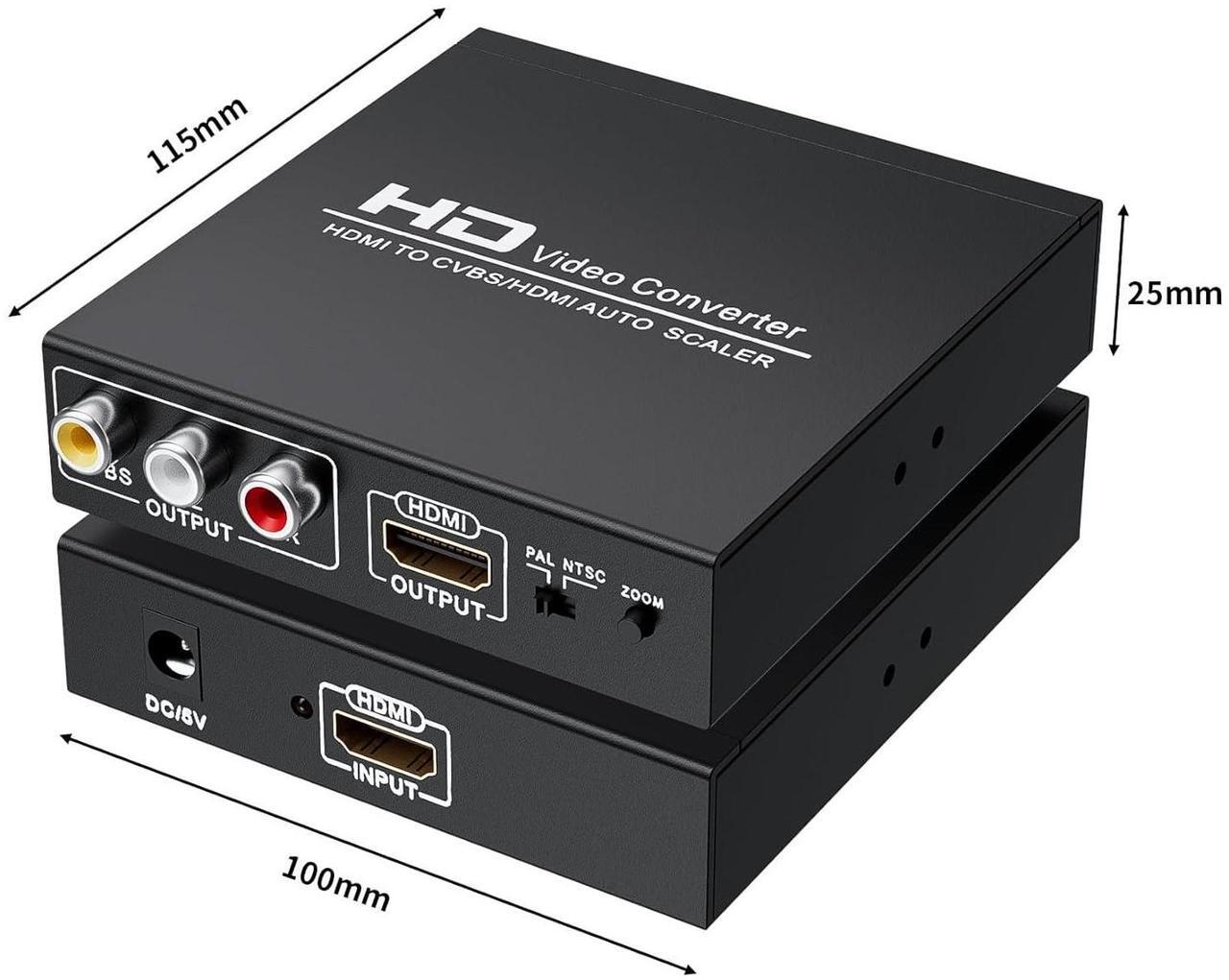 Alt view image 6 of 7 - BUCIER Adapter Converter Fits for HDMI to RCA & AV 3RCA CVBS Composite Video Audio, Support PAL/NTSC, Compatible with PC, Laptop, Xbox, TV, Camera, Monitor
