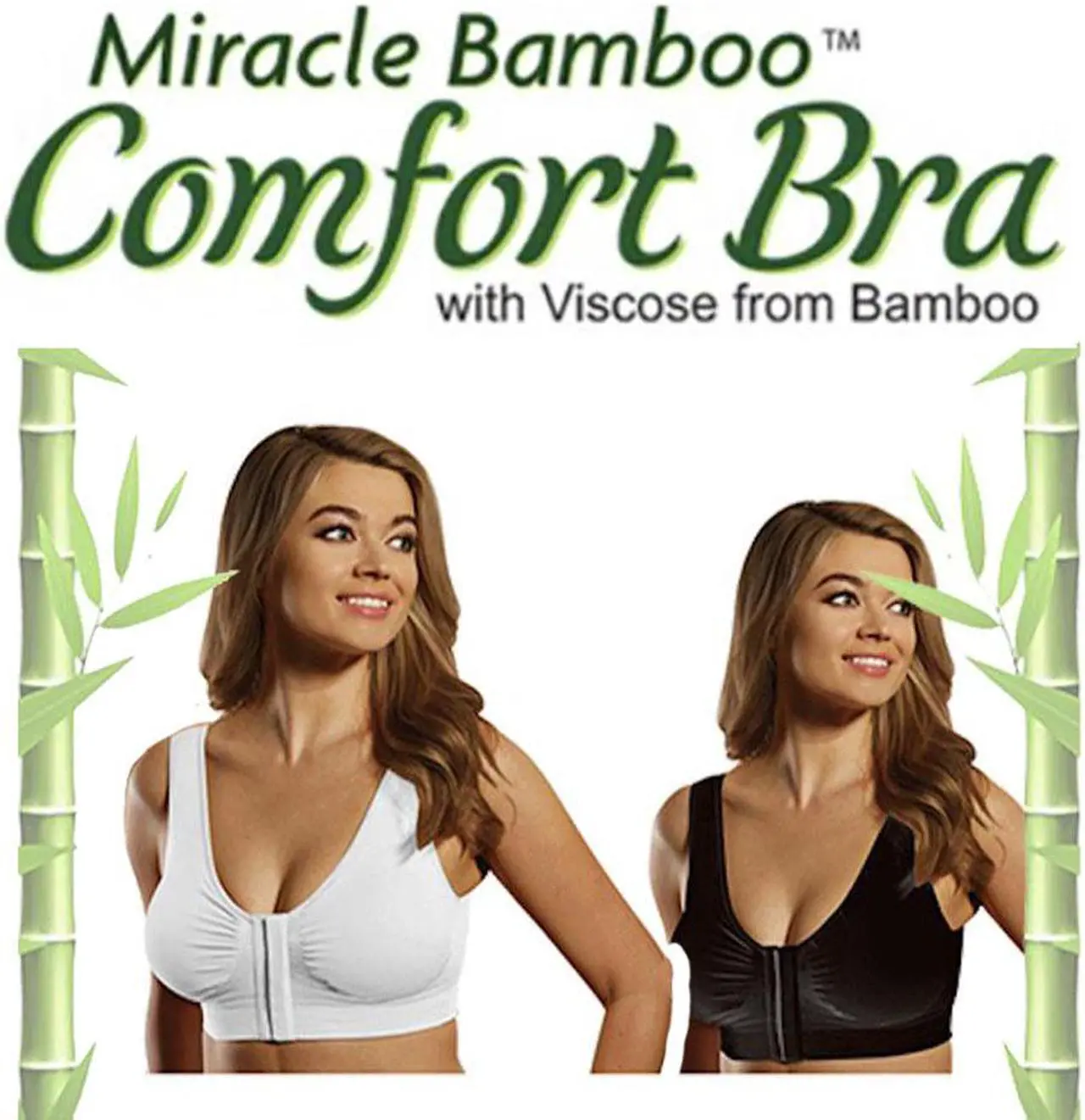 Alt view image 2 of 4 - Miracle Bamboo Comfort Bra Deluxe - Set of 2  - Medium (35-37")
