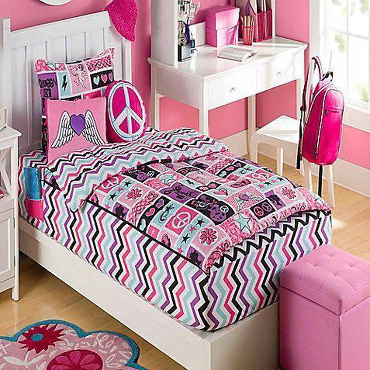 Alt view image 3 of 4 - As Seen on TV ZIPIT Bedding Set, Rock Princess(Twin)