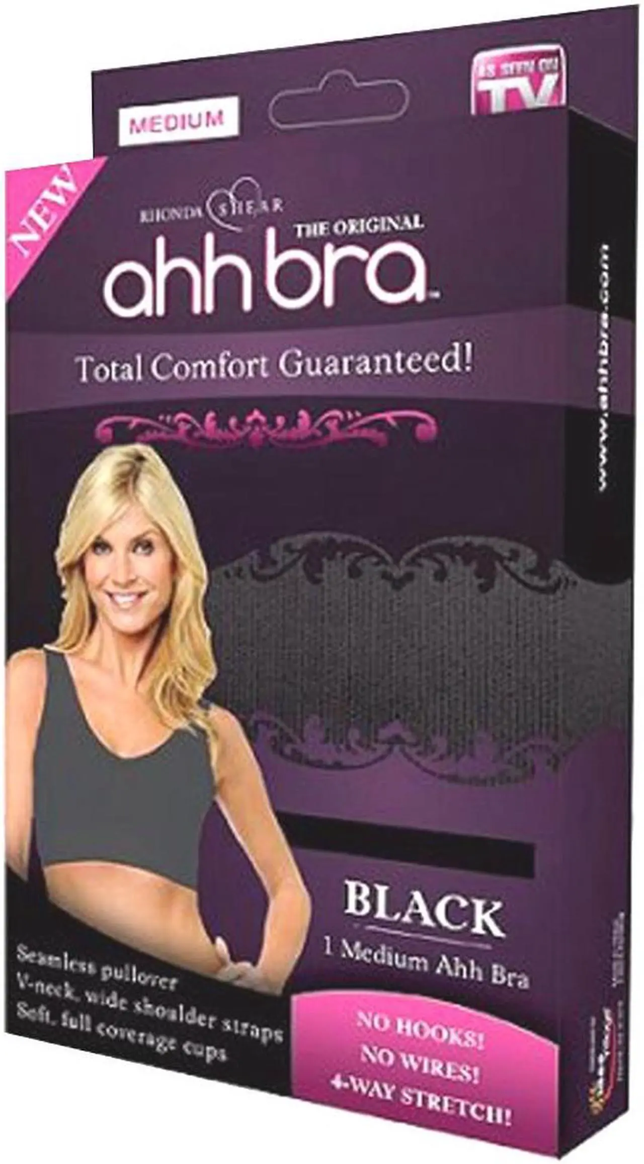 Alt view image 2 of 5 - Ahh Bra - Women's Seamless Leisure Bra (Black, Medium) Bust: 36-37