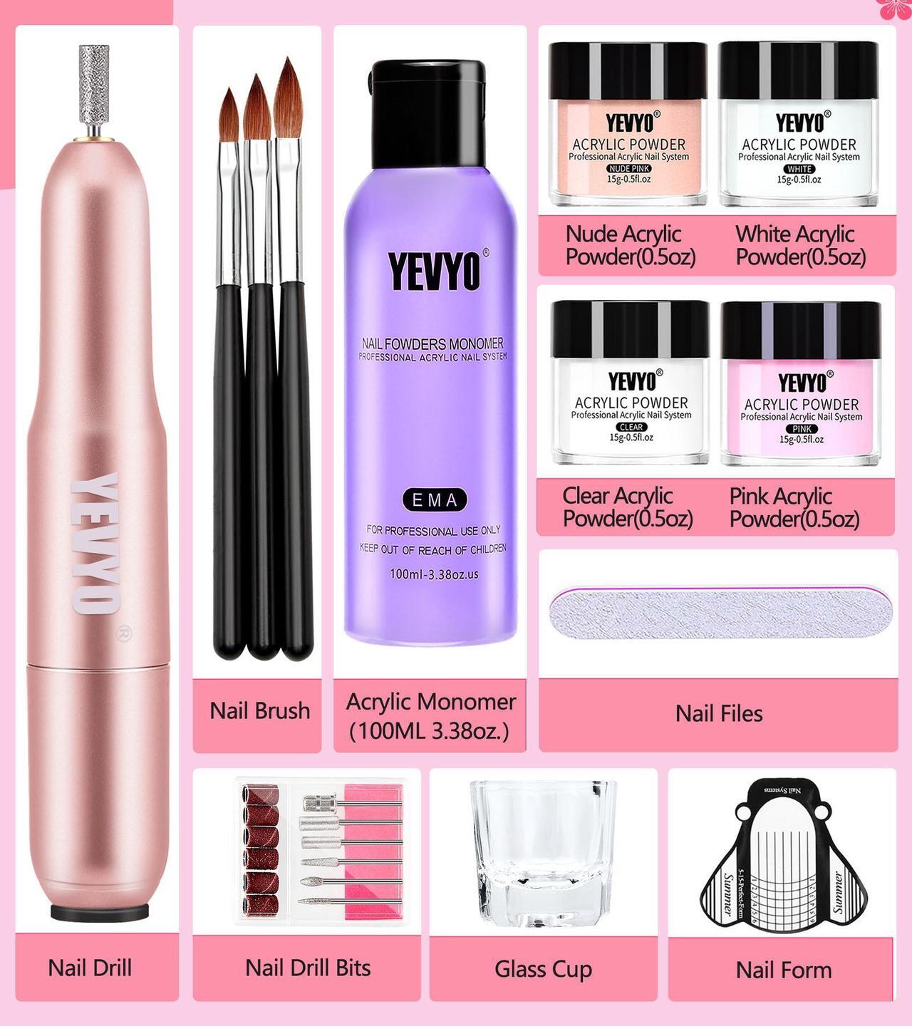 Alt view image 2 of 7 - Acrylic Nail Starter Kit with Drill - Start Your Nail Art Adventure Acrylic Nail Starter Kit with Drill - Begin Your Nail Art Journey Acrylic Nail Kit with Drill - Salon-Quality Nails Made Easy