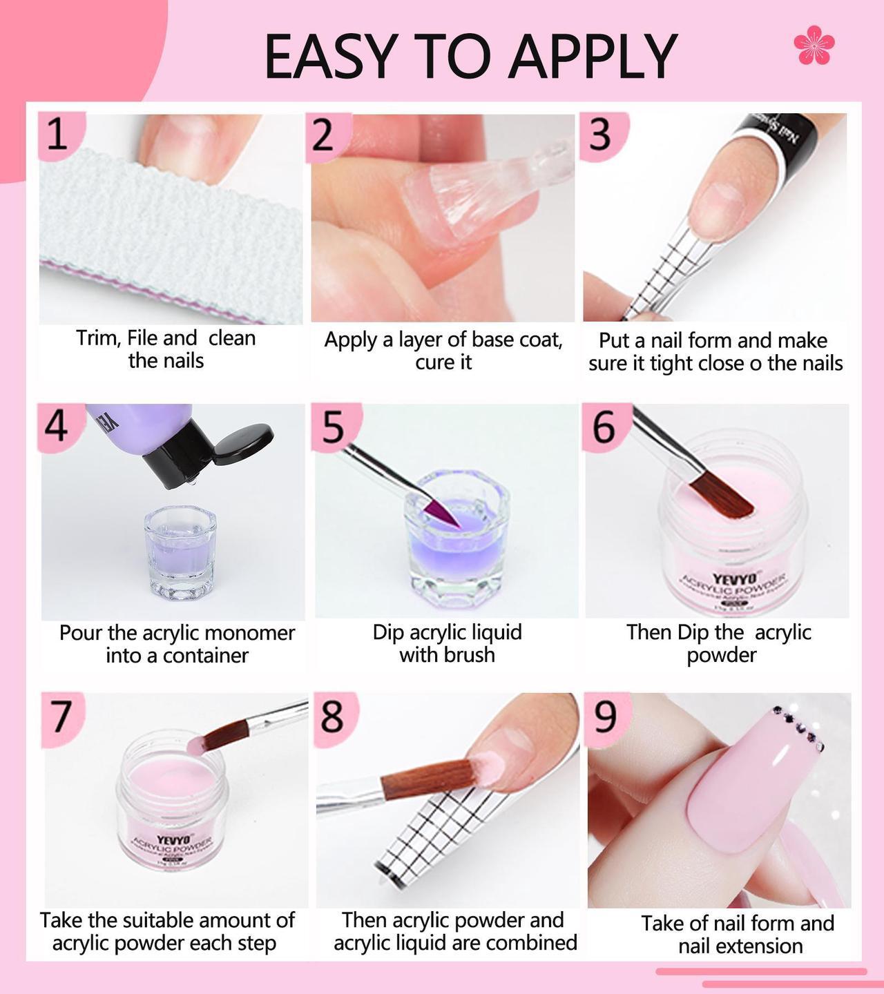 Alt view image 7 of 7 - Acrylic Nail Starter Kit with Drill - Start Your Nail Art Adventure Acrylic Nail Starter Kit with Drill - Begin Your Nail Art Journey Acrylic Nail Kit with Drill - Salon-Quality Nails Made Easy