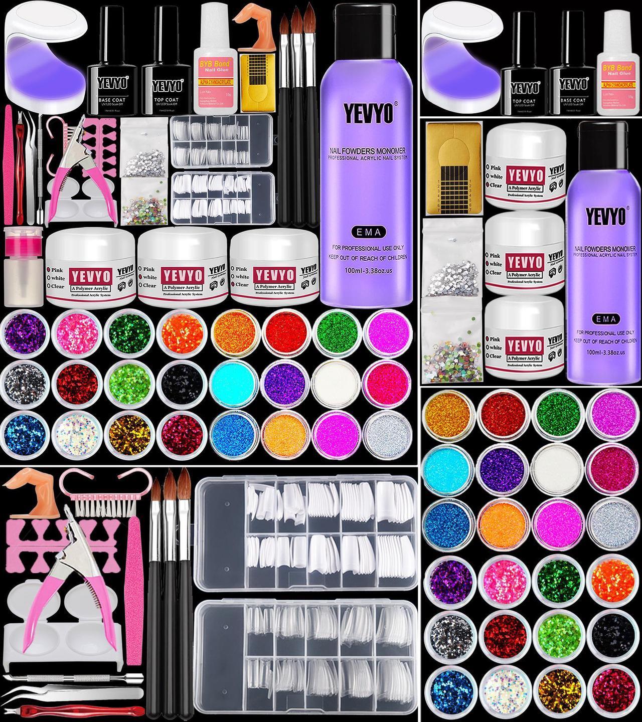Main image of Professional Nail Kit Set - All-In-One with Practice Hand and Premium Tools Beginner's Acrylic Nail Kit -Complete Set with Practice Hand and Essential Tools