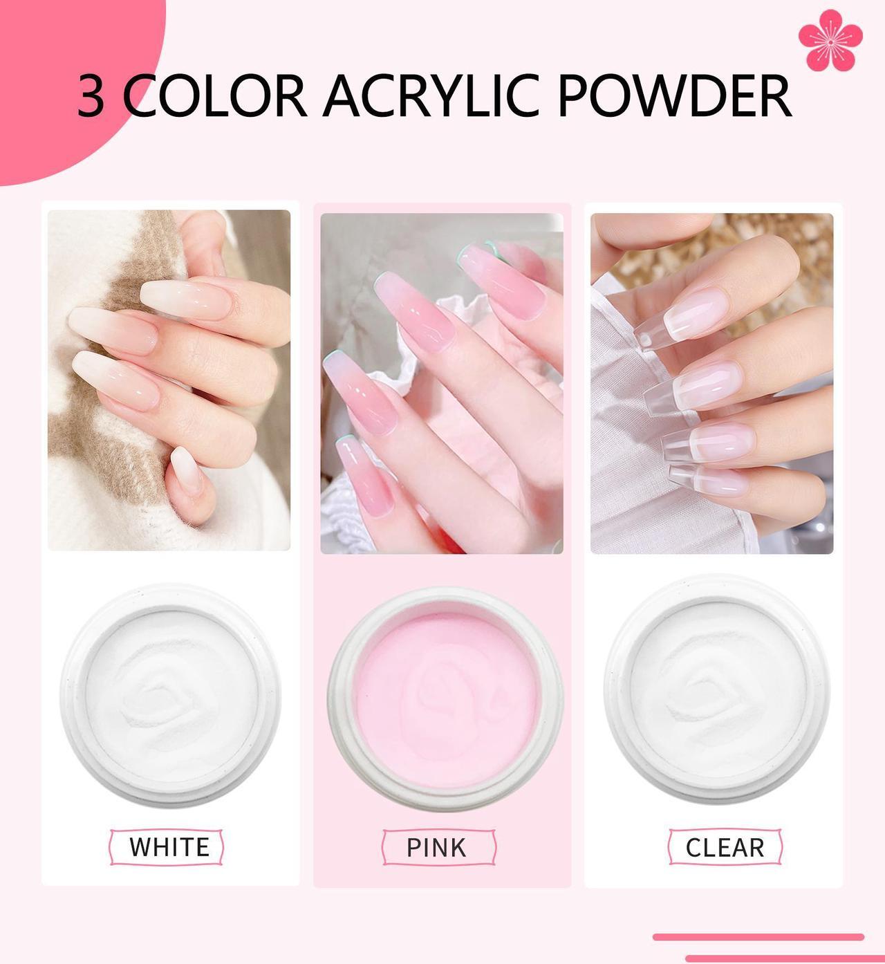 Alt view image 4 of 7 - Professional Nail Kit Set - All-In-One with Practice Hand and Premium Tools Beginner's Acrylic Nail Kit -Complete Set with Practice Hand and Essential Tools