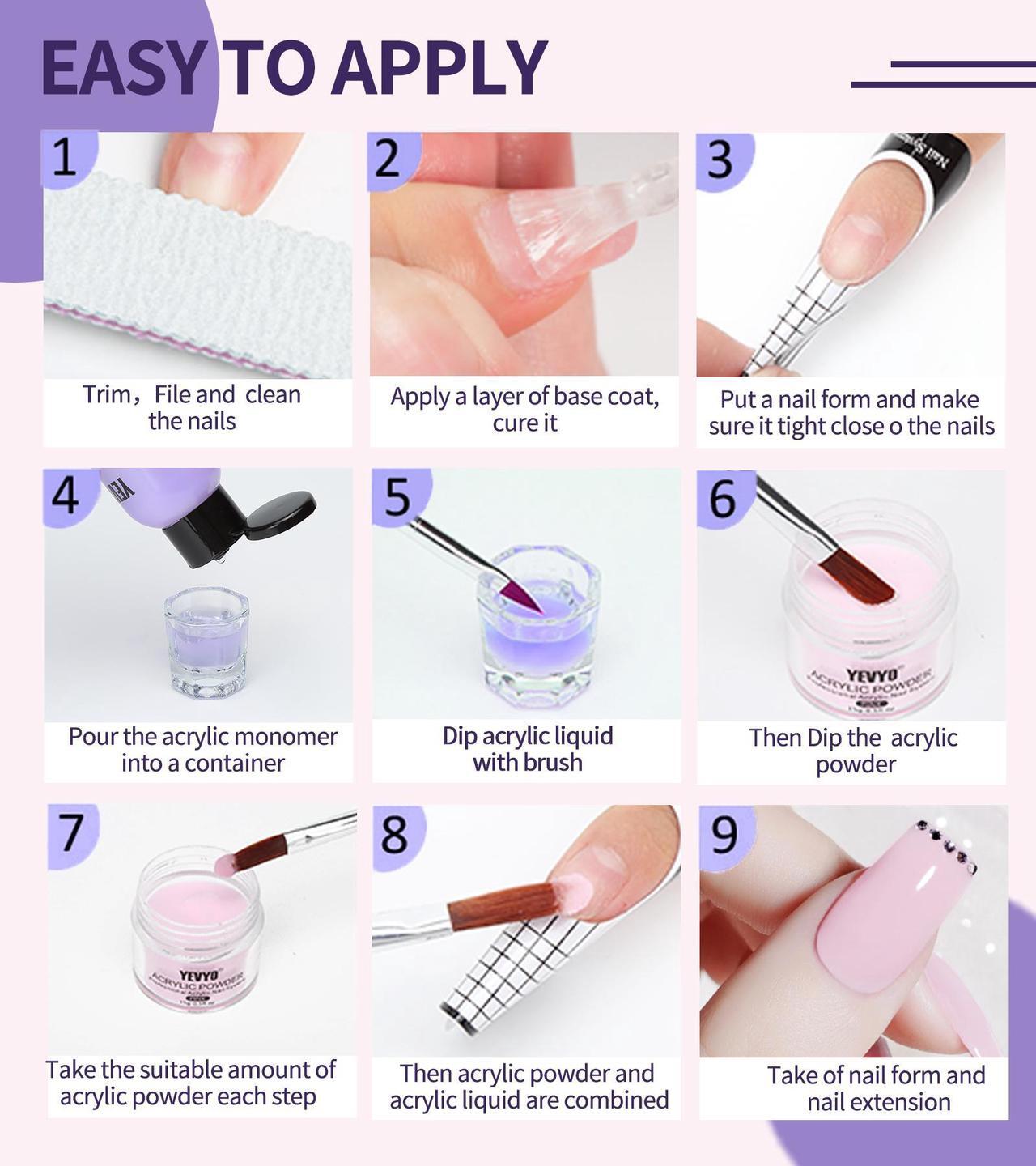 Alt view image 6 of 7 - Acrylic Nail Kit with Everything Included - Perfect for Beginners and Nail Artists Beginner's Nail Kit - Acrylic Set with Practice Hand and High-Quality Tools