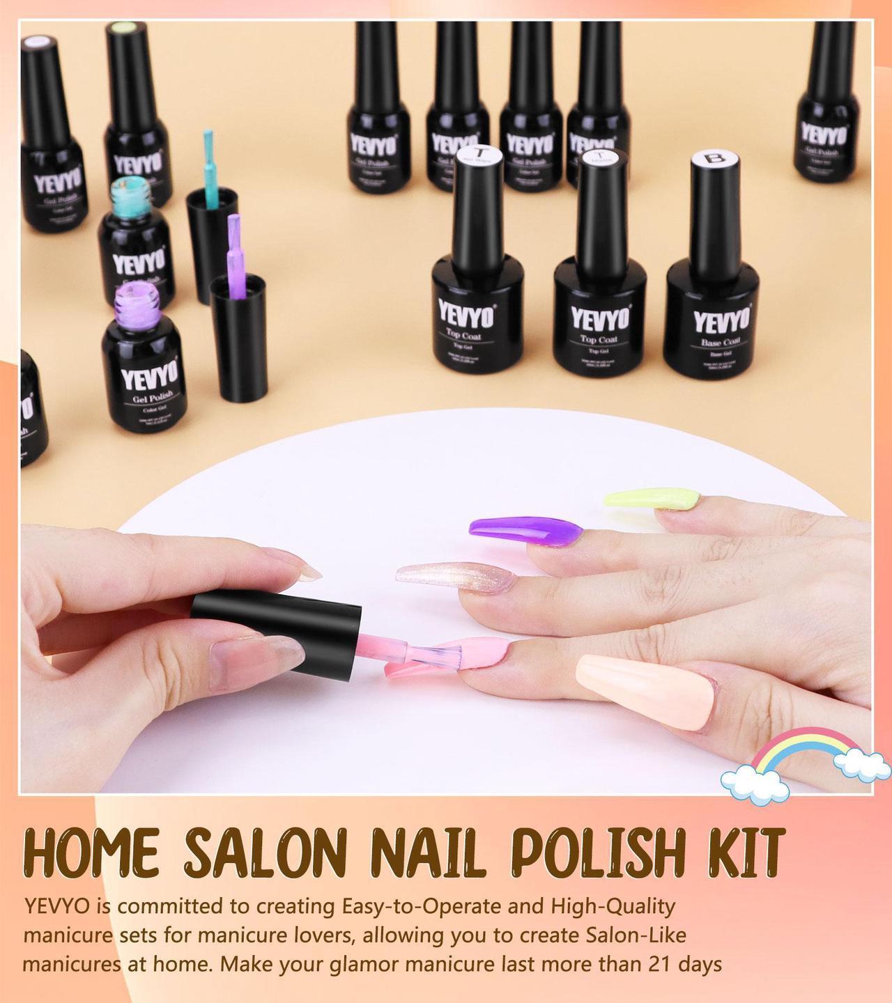 Alt view image 5 of 7 - 23Pcs Gel Nail Polish kit, 20 Colors Pastel Spring Summer Gel Nail Polish Sets with 3Pcs Glossy Matte Top Base Coat, Professional Salon Manicure Gift Diy at Home for Women Girls Beginners