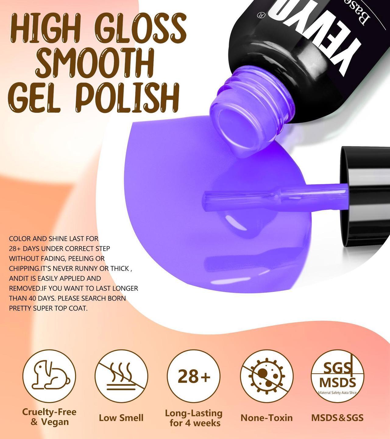 Alt view image 3 of 7 - 23Pcs Gel Nail Polish kit, 20 Colors Pastel Spring Summer Gel Nail Polish Sets with 3Pcs Glossy Matte Top Base Coat, Professional Salon Manicure Gift Diy at Home for Women Girls Beginners