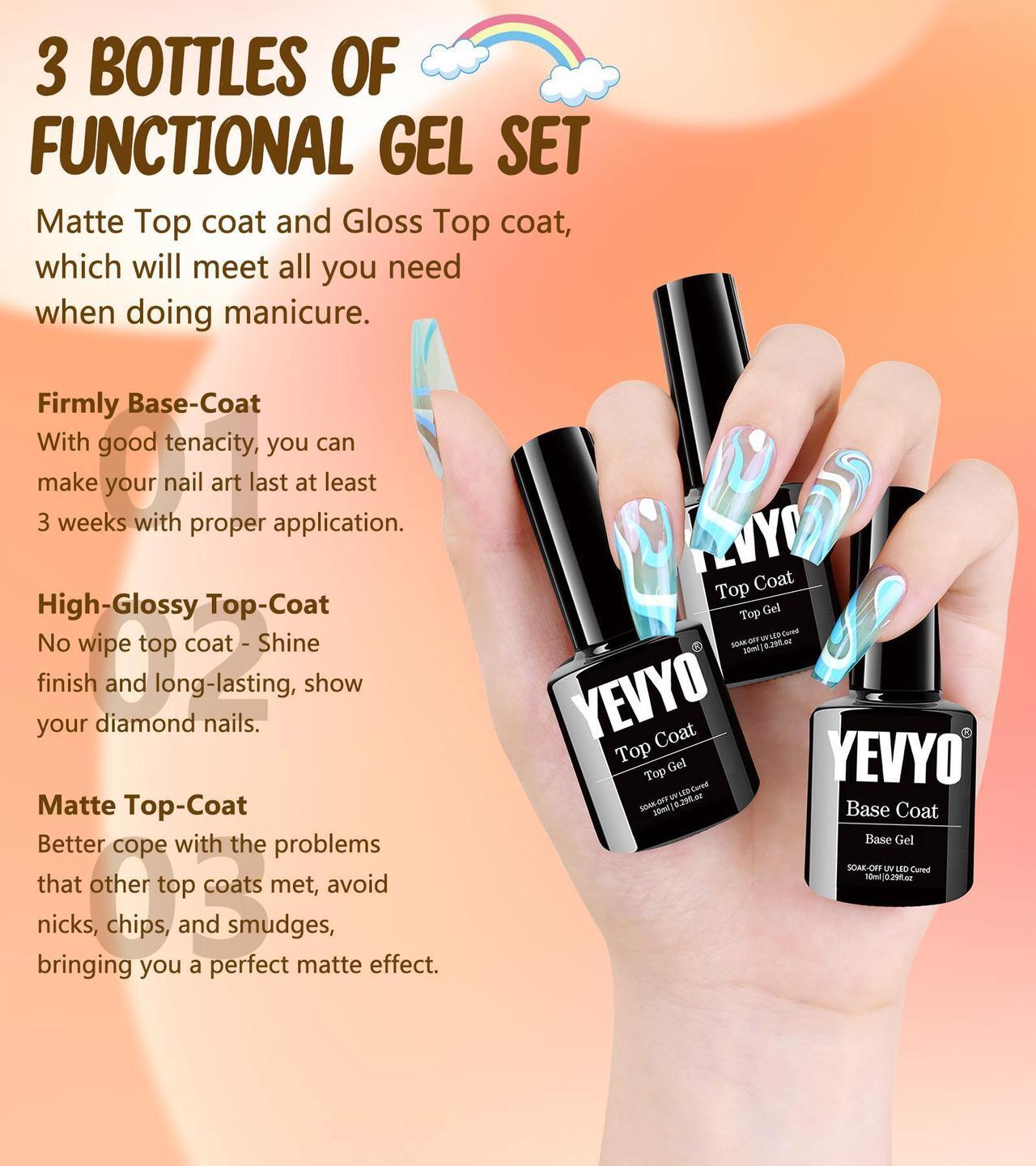 Alt view image 4 of 7 - 23Pcs Gel Nail Polish kit, 20 Colors Pastel Spring Summer Gel Nail Polish Sets with 3Pcs Glossy Matte Top Base Coat, Professional Salon Manicure Gift Diy at Home for Women Girls Beginners