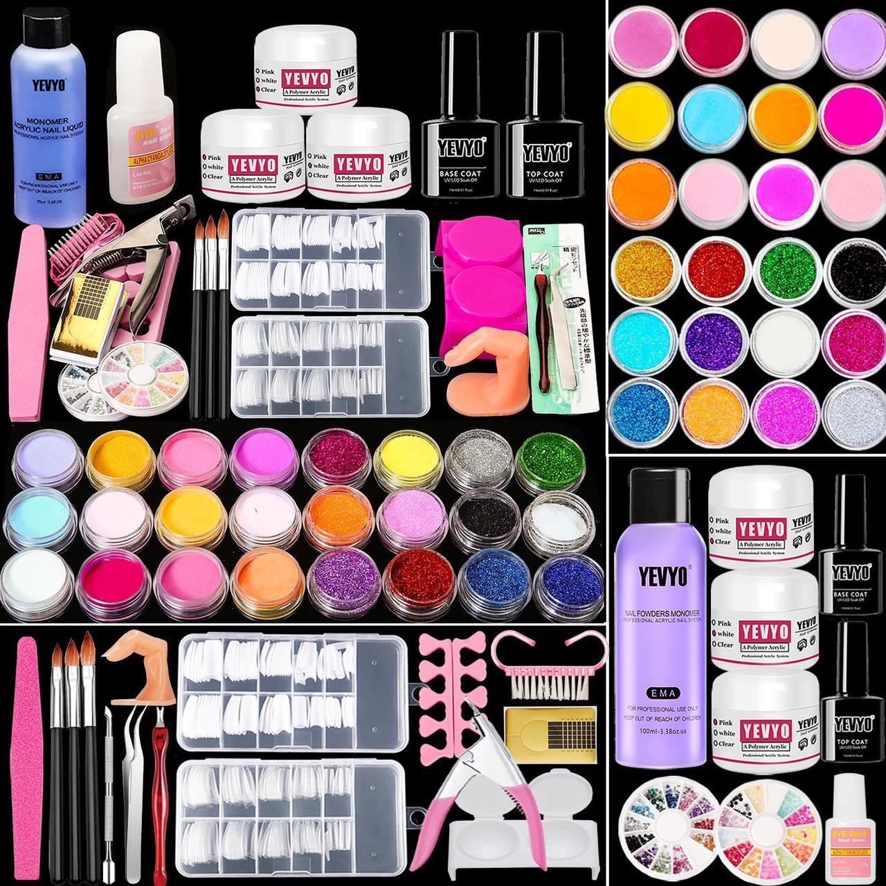 Main image of Acrylic Nail Kit for Beginners - Complete Set with Tools and Accessories All-In-One Nail Kit Set - Professional Acrylic System for Perfecting Nail Art Techniques