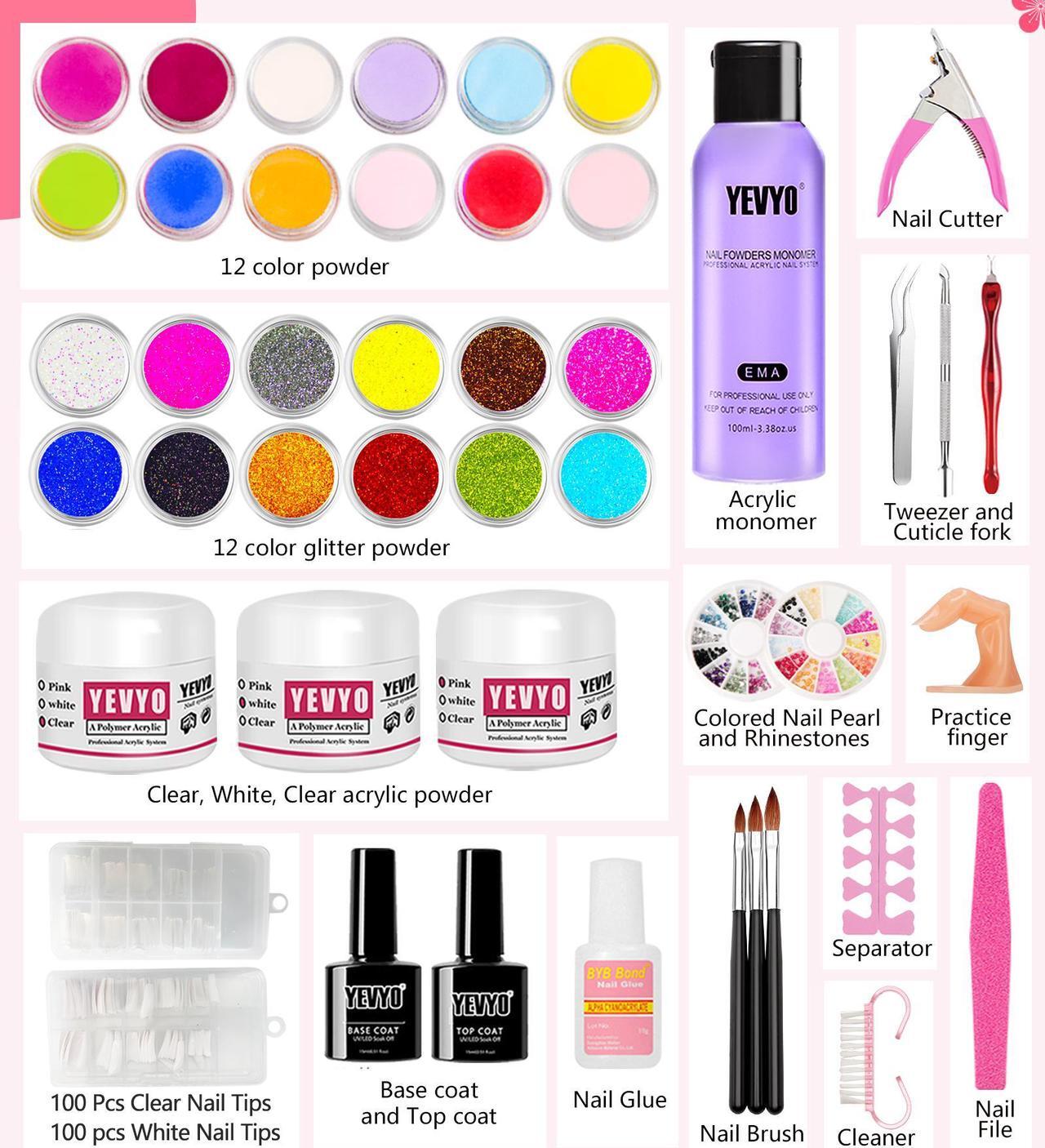 Alt view image 4 of 6 - Acrylic Nail Kit for Beginners - Complete Set with Tools and Accessories All-In-One Nail Kit Set - Professional Acrylic System for Perfecting Nail Art Techniques