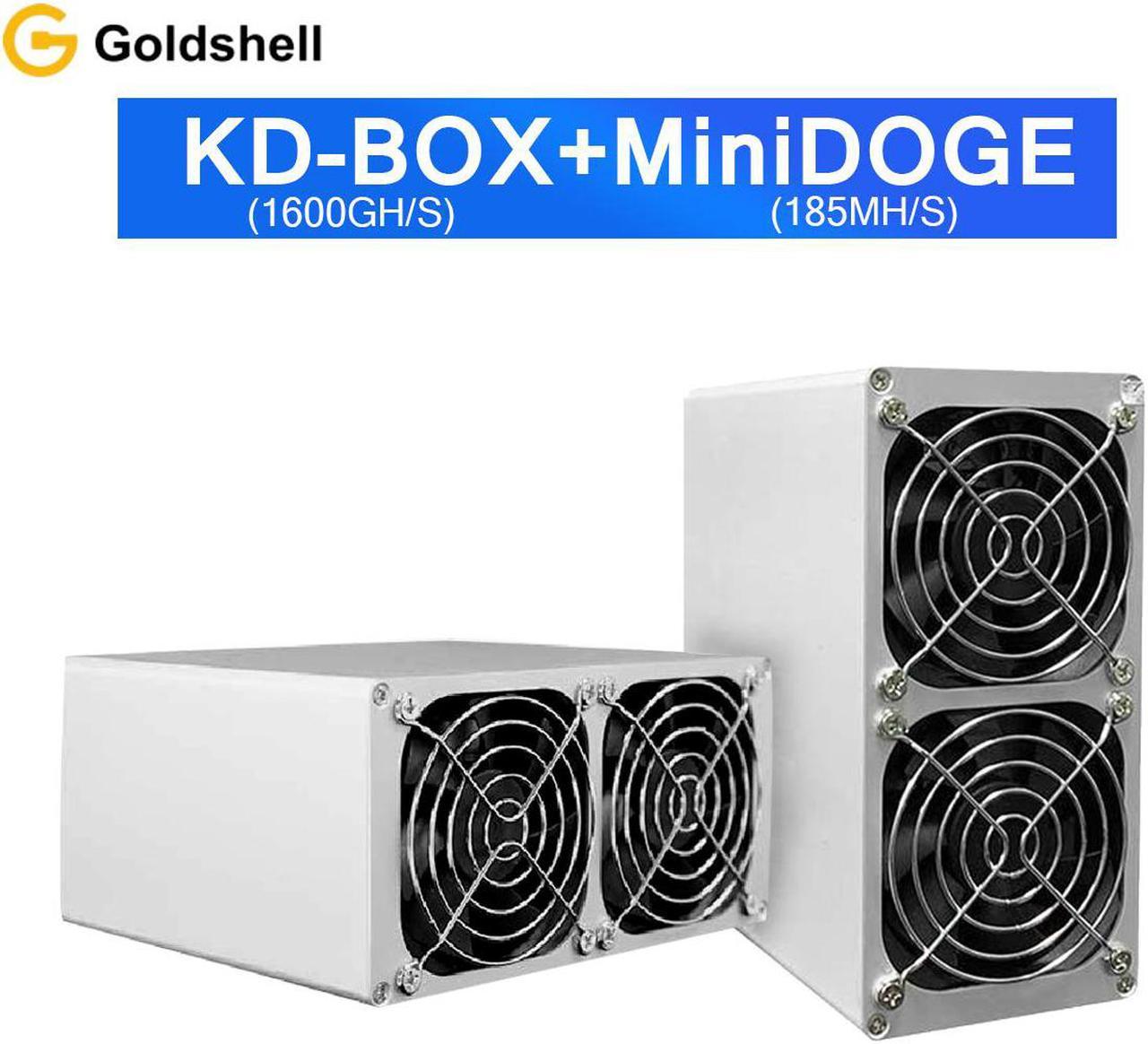 Goldshell KD-BOX 1600GH/S and Mini-DOGE 185MH/S(Without Power Cord)Simple Mining Machine Low Noise Miner Small Home Riching