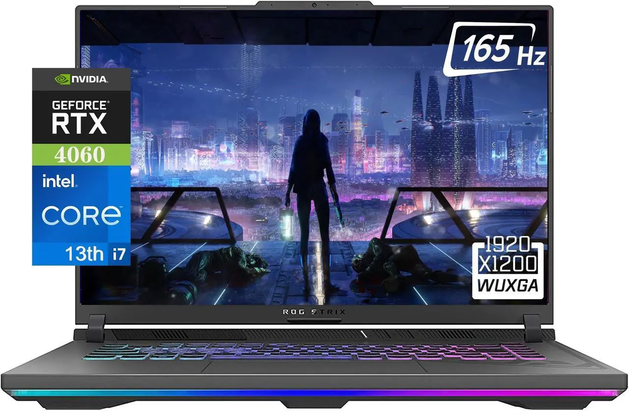 Main image of 2023 Newest ASUS ROG Strix G16 16" WUXGA 165Hz Gaming Laptop, NVIDIA GeForce RTX 4060, Intel Core i7-13650HX(Beats i9-12900HX), 32GB LPDDR5, 1TB PCIe SSD, RGB Keyboard 1 TB PCIe 32GB