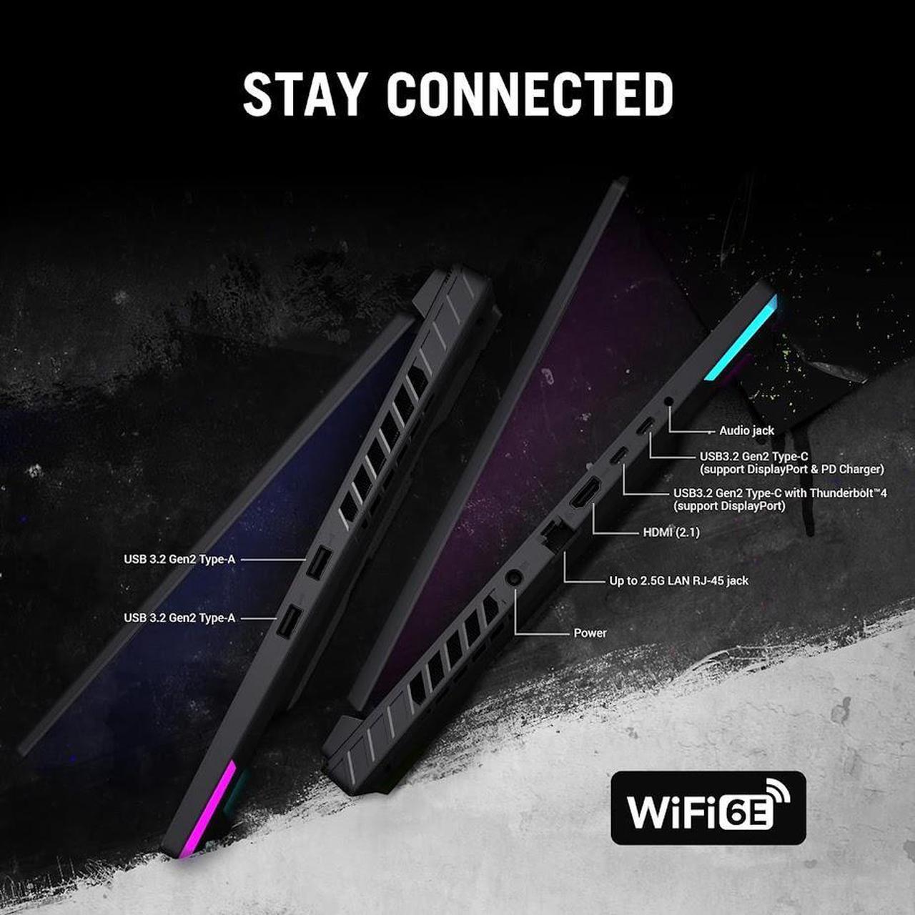 Alt view image 4 of 7 - ASUS 2024 ROG Strix G16 16" WUXGA 165Hz Gaming Laptop, Intel Core i7-13650HX(> i9-12900HX), GeForce RTX 4060, RGB Keyboard, W/Portable SSD, Eclipse Gray(16GB DDR5, 1TB SSD,Win 11)