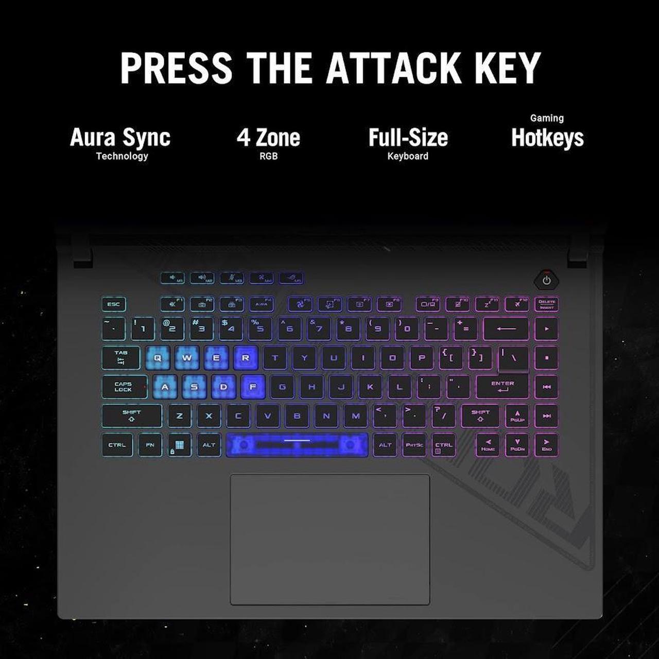 Alt view image 5 of 7 - ASUS 2024 ROG Strix G16 16" WUXGA 165Hz Gaming Laptop, Intel Core i7-13650HX(> i9-12900HX), GeForce RTX 4060, RGB Keyboard, W/Portable SSD, Eclipse Gray(16GB DDR5, 1TB SSD,Win 11)