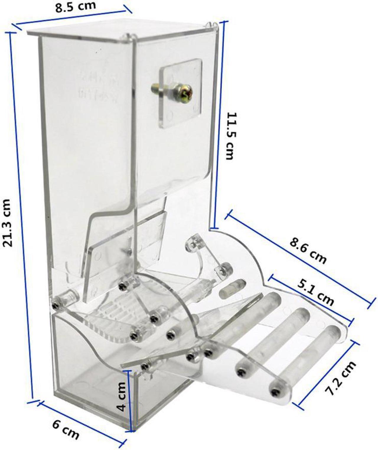 Alt view image 3 of 7 - No Mess Bird Cage Feeders Automatic Parrot Seed Tube Birds Cage Accessories for Parakeet Canary Cockatiel Finch,Free Install,No Fragile