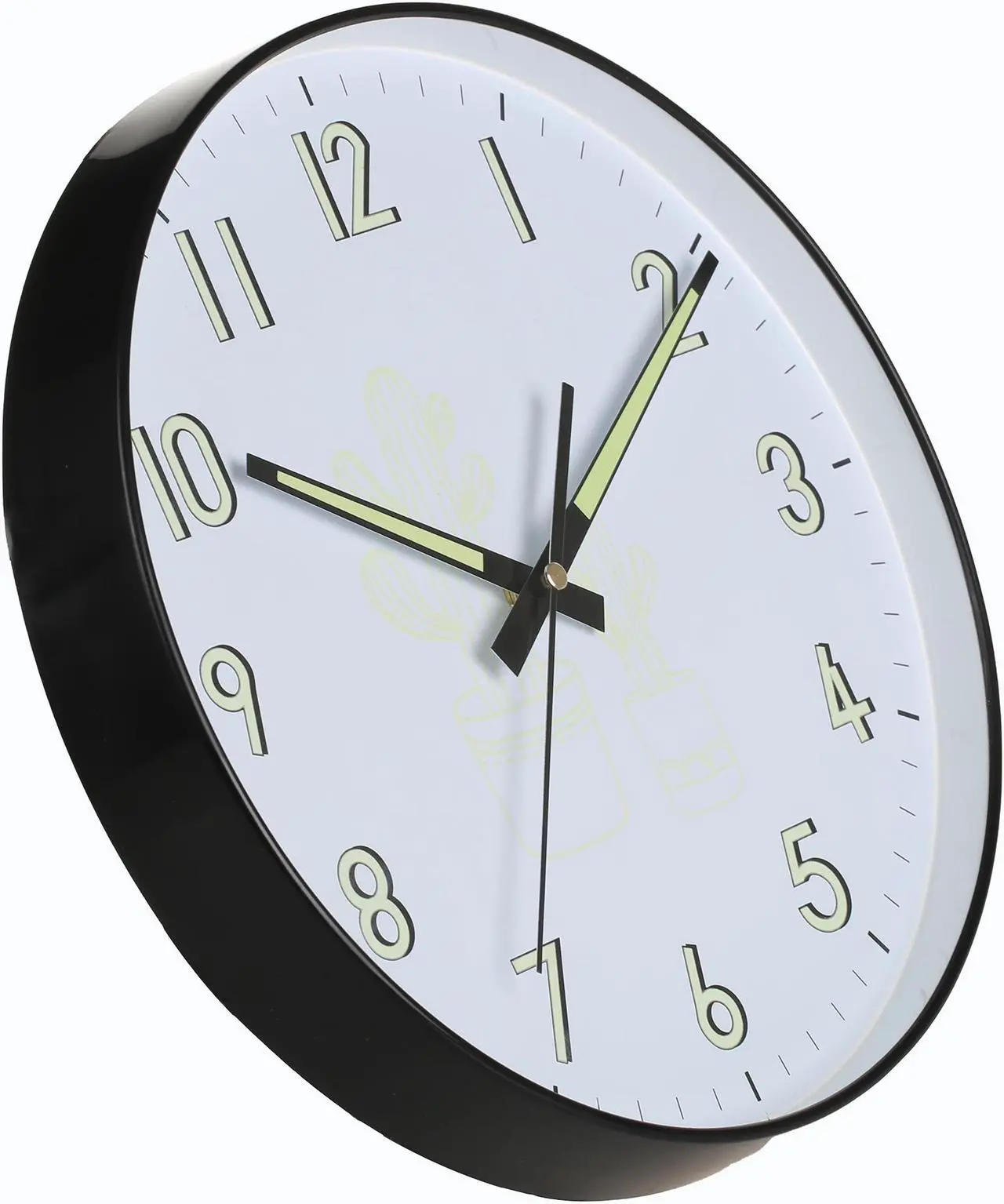 Main image of Night Light Wall Clock with Glass Cover,12 Inch Silent Non Ticking Quartz Clocks for Bedroom Living Room Kitchen,Large Luminous Numbers,Glow in The Dark