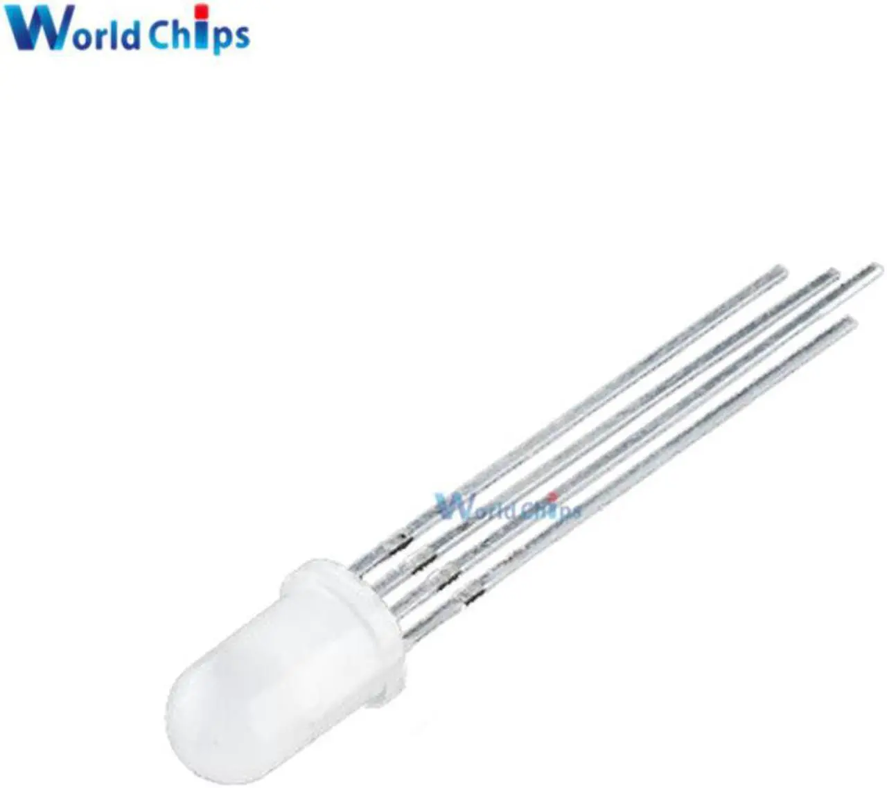 Main image of 100Pcs Multicolor 4pin 5mm RGB Led Diode Light Lamp diffused Tricolor Round Common Anode LED 5 mm Light Emitting Diode