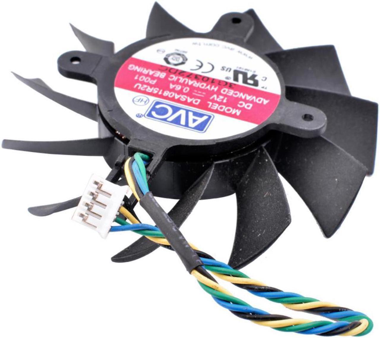 Alt view image 3 of 3 - DASA0815R2U 12V 0.60A EVGA GTX550 GTX450 public version graphics card fan