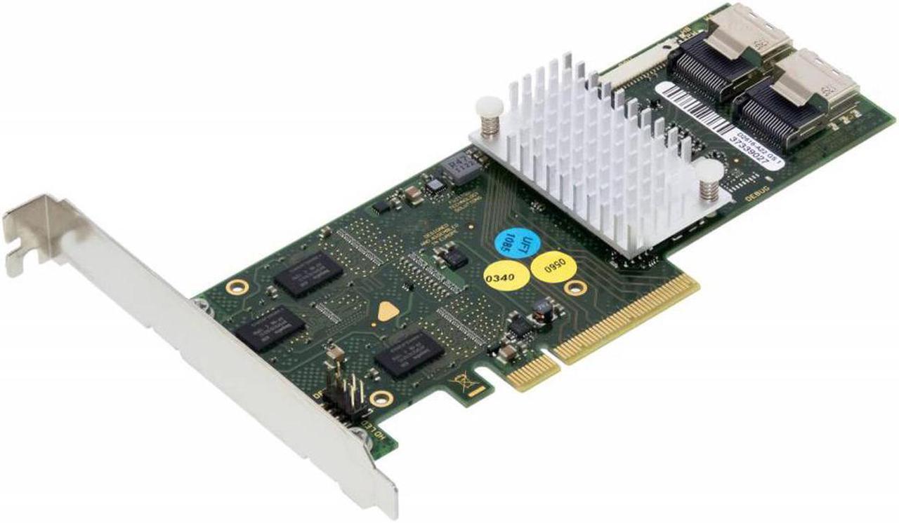Alt view image 3 of 3 - Controller Card with Bracket PCI-E to D2616-A12 LSI 9261-8i SATA/SAS Raid 6Gbs 512MB Cache SFF-8087 6Gb RAID0.1.5.6 PCI-E 2.0 X8