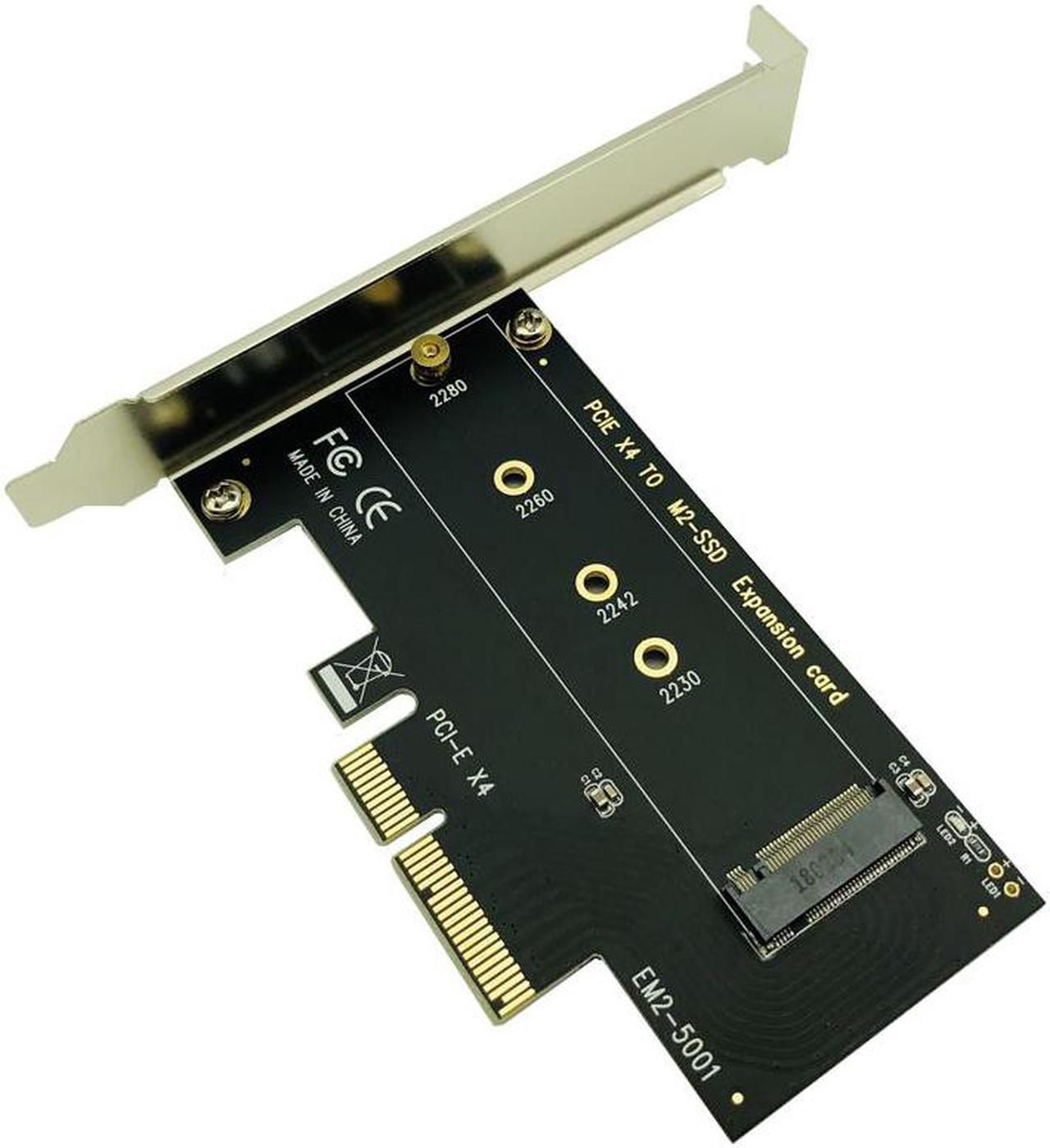 QINDIAN NVME SSD M2 PCIE Adapter PCIE to M2 Adapter M.2 NVME SSD to PCI Express X4 Card Riser Adapter M Key for 2230-2280 M2 SSD