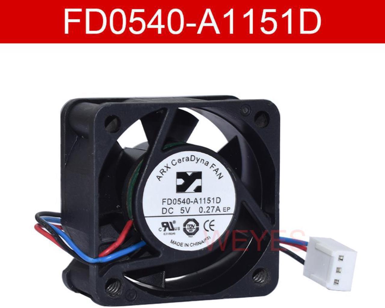 Genuine for ARX FD0540-A1151D DC 5V 0.27A 40x40x20mm 3-wire Server Square Fan