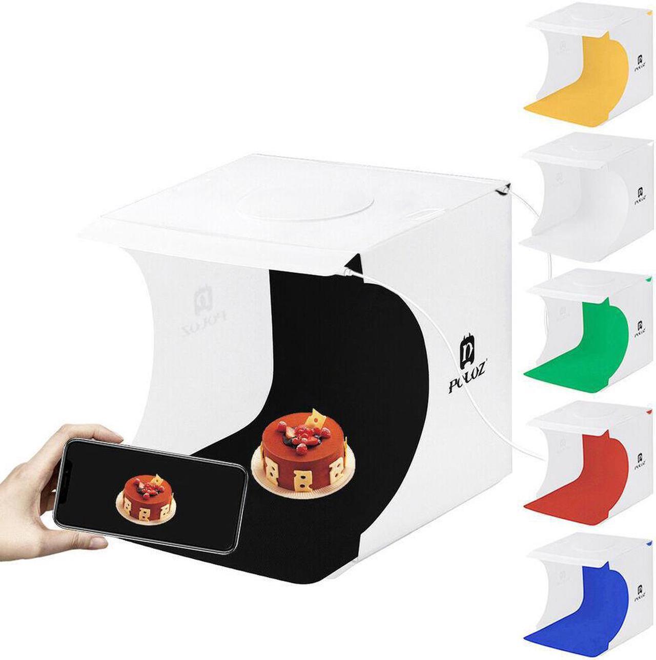 Alt view image 2 of 4 - 20cm LED Light Box Lighting Cube for Photography Photo Studio + 6 Backdrops