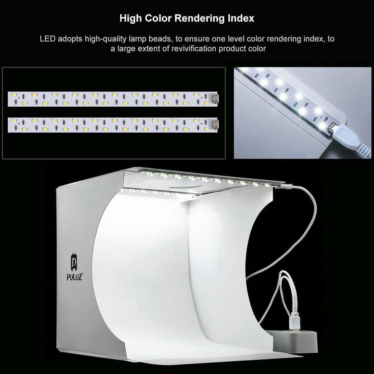 Main image of 20cm LED Light Box Lighting Cube for Photography Photo Studio + 6 Backdrops