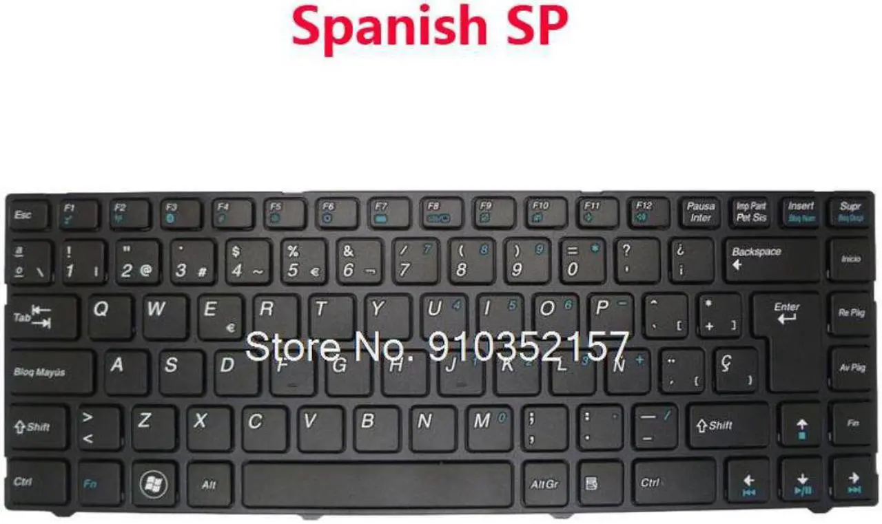 Main image of Laptop Keyboard For VIT P2402 P2412 P2402-01 P2402-02 Spanish SP NO Frame