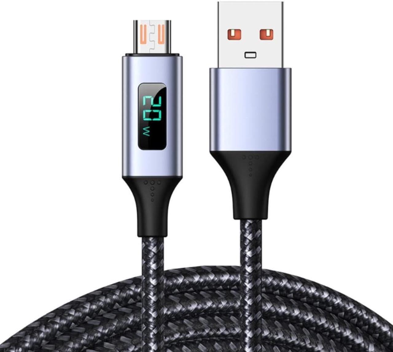 Braided Fast Charging and 480Mbps Data Sync Cord Digital Display Data Cable