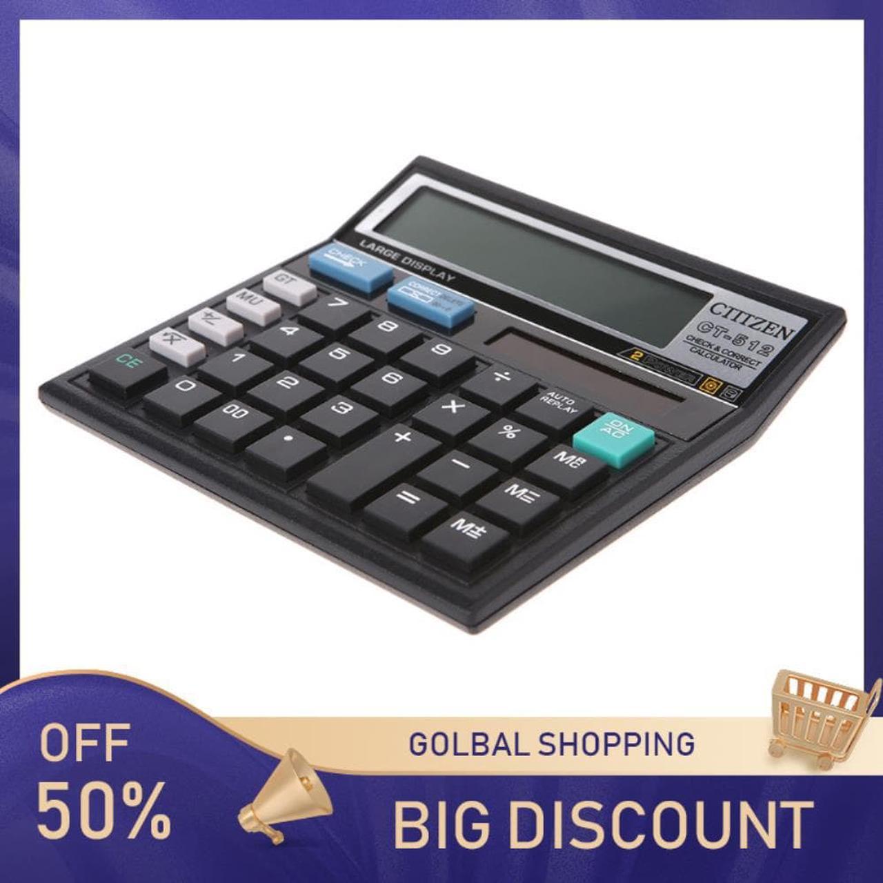 12-Digit Display Scientific Calculator Solar Dual Power Large Display Office Desktop Calculator