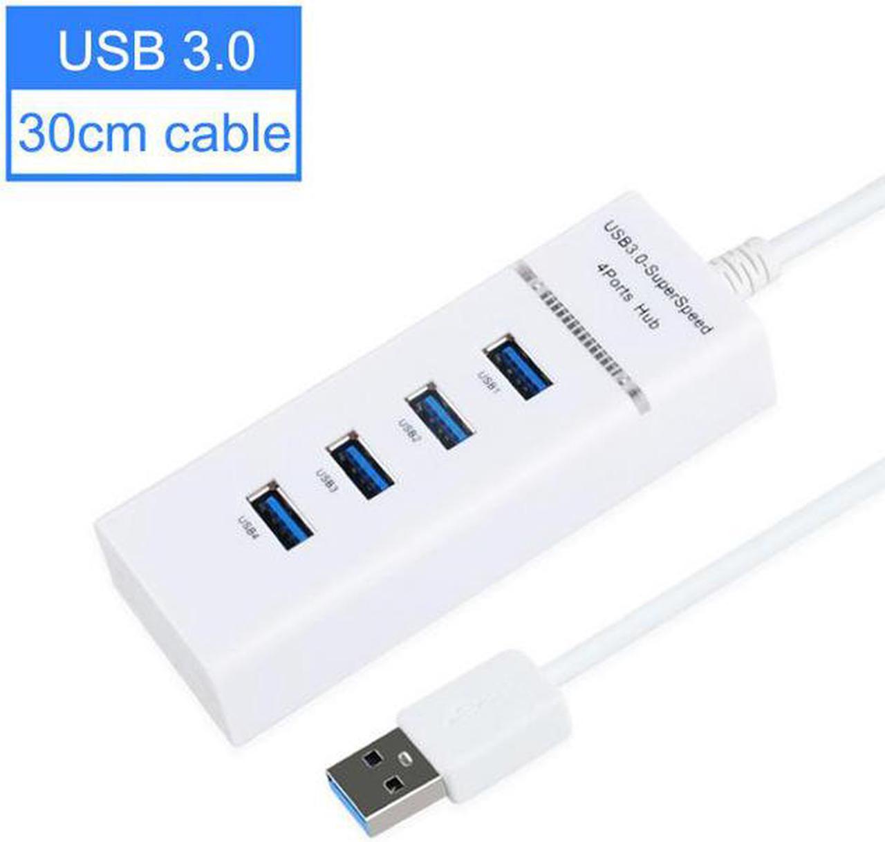 WISDOM 4 Ports 3.0 USB HUB Splitter High Speed Multi Splitter USB Adapter Expander Cable For Desktop PC Laptop Adapter USB HUB White