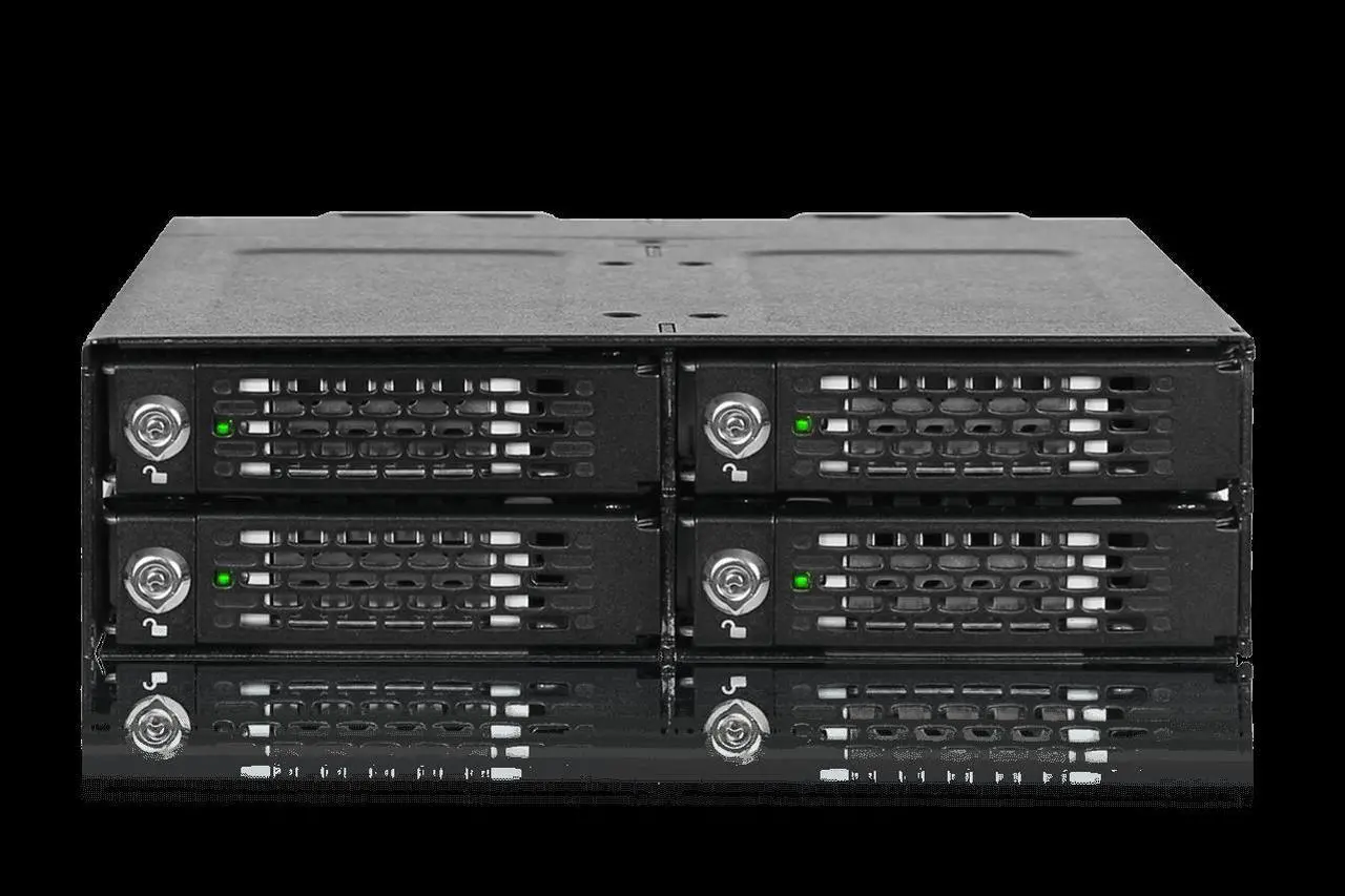 Main image of Icy Dock MB720MK-B | 4 x M.2 NVMe SSD PCIe 4.0 Mobile Rack for 5.25" Bay with 4x OcuLink (not support Tri-mode) | Tough Armor