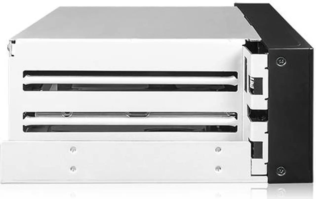Alt view image 6 of 7 - Icy Dock MB901SPR-B | Dual 2.5"/3.5" SATA Hard Drive/SSD Removable RAID 1 Mobile Rack Enclosure in 2 x 5.25" Bay | FatCage RAID
