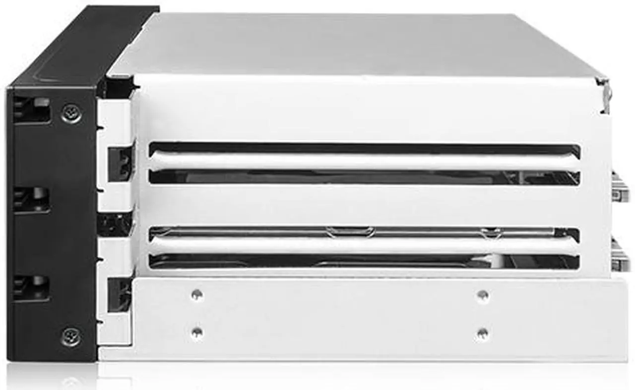 Alt view image 2 of 7 - Icy Dock MB901SPR-B | Dual 2.5"/3.5" SATA Hard Drive/SSD Removable RAID 1 Mobile Rack Enclosure in 2 x 5.25" Bay | FatCage RAID