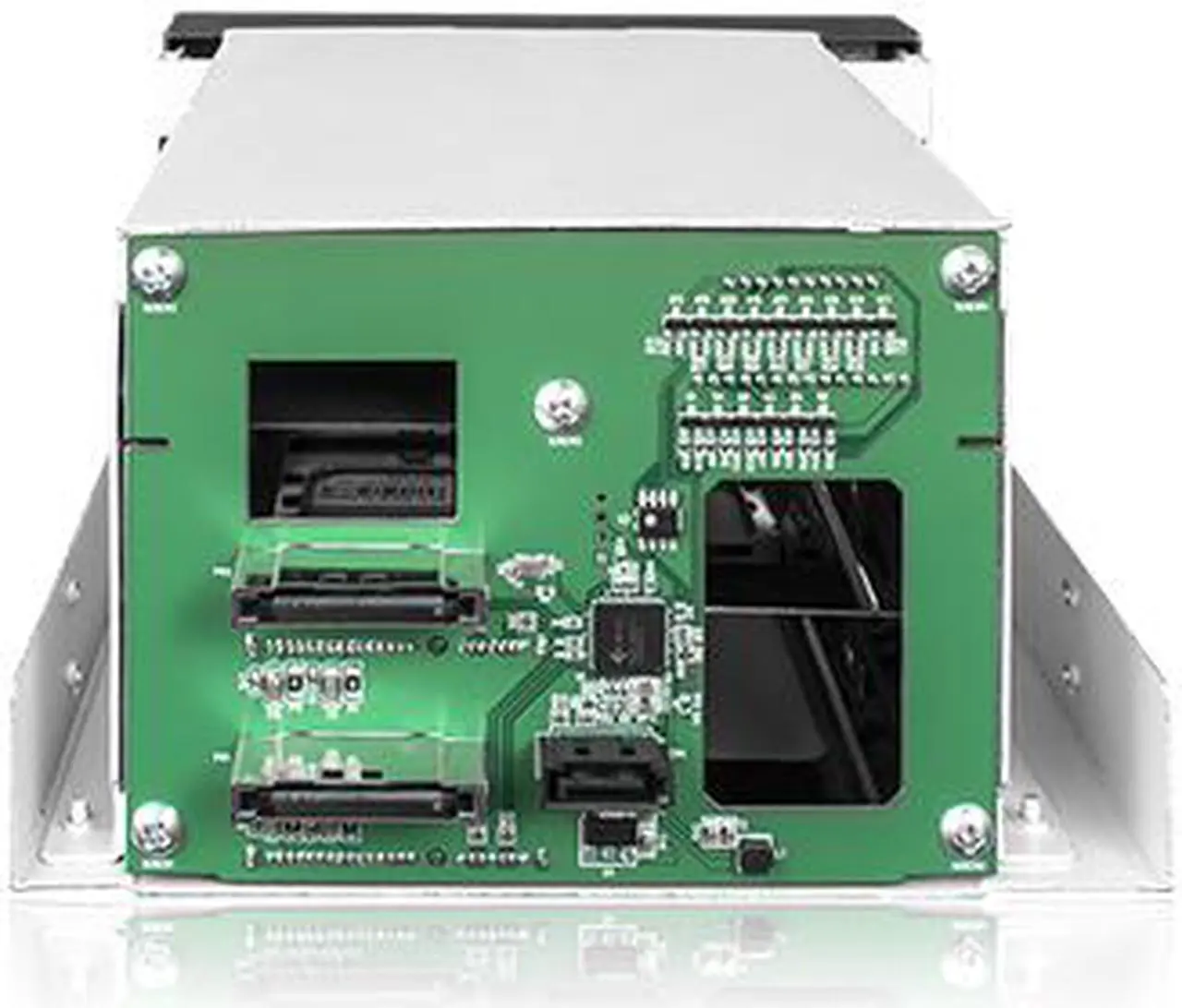 Alt view image 7 of 7 - Icy Dock MB901SPR-B | Dual 2.5"/3.5" SATA Hard Drive/SSD Removable RAID 1 Mobile Rack Enclosure in 2 x 5.25" Bay | FatCage RAID